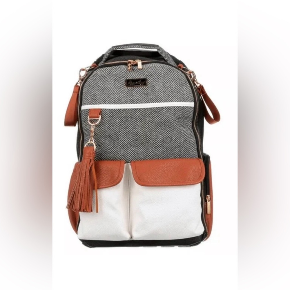 Itzy Ritzy Boss Backpack Diaper Bag - Coffee and Cream
